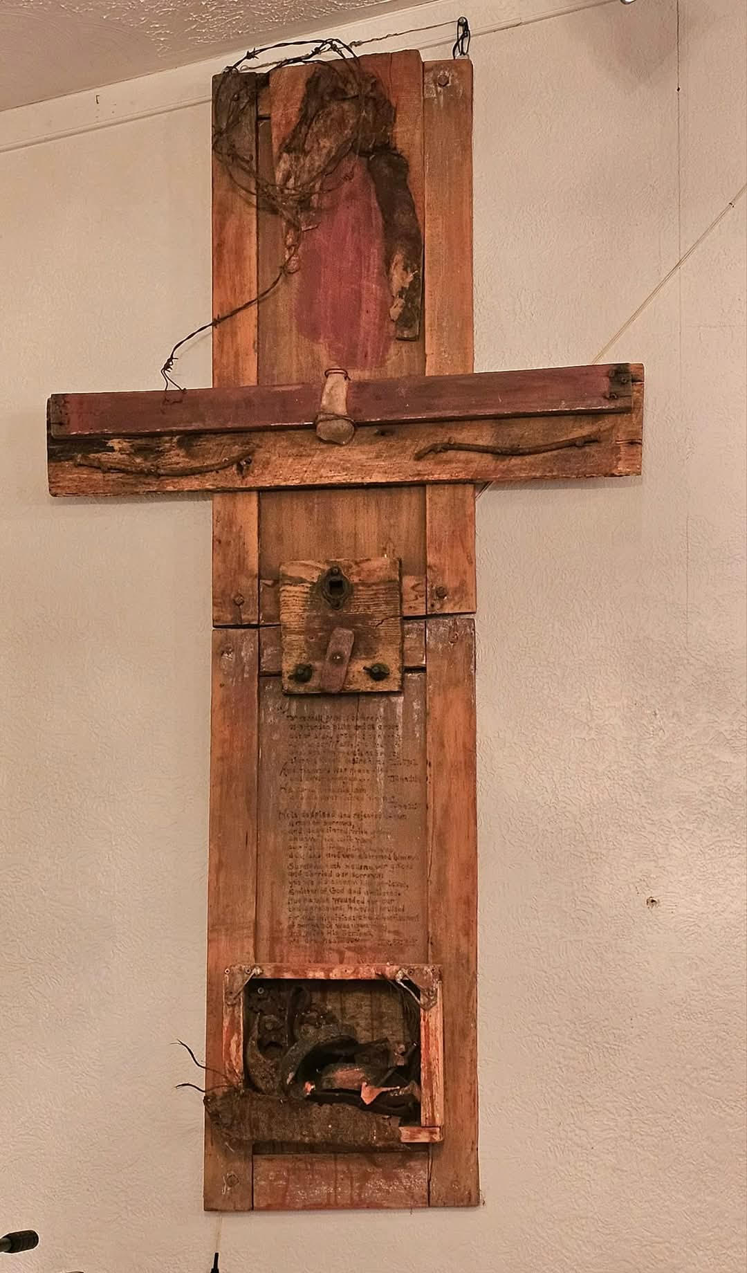Wooden Crucifix assemblage art